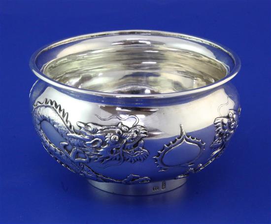 A late 19th/early 20th century Chinese silver bowl by Tuck Chang & Co, Shanghai, 8.5 oz.